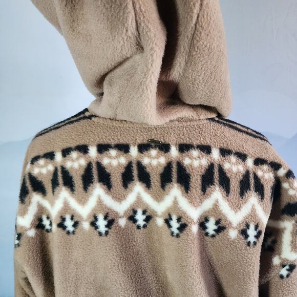 O'neill Lynwood Super Fleece Light Brown Full Zip Hoodie | Women's XS - Picture 13 of 16